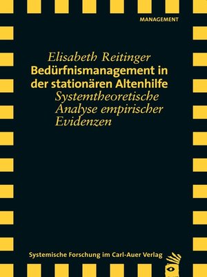 cover image of Bedürfnismanagement in der stationären Altenhilfe